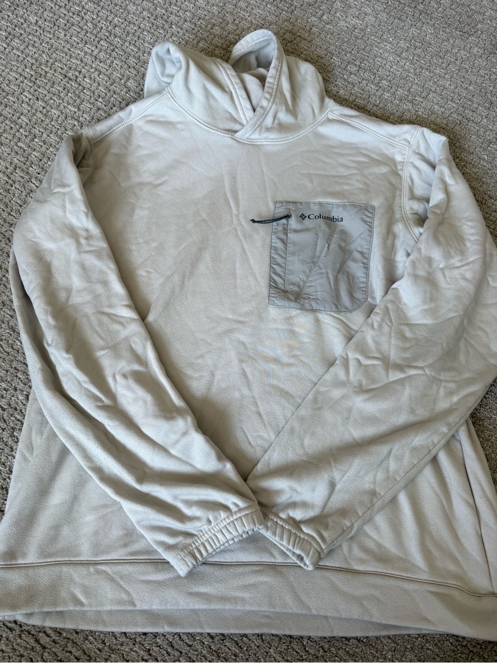 Columbia Men's Light Gray Crewneck Fleece with Chest Pocket